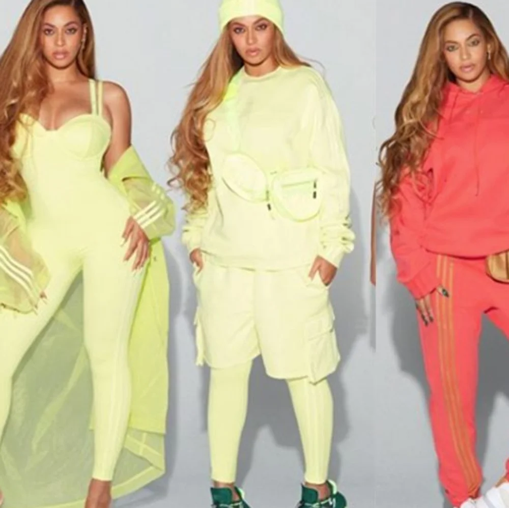 Adidas x IVY PARK Unisex Canary Yellow Crewneck and Shorts Set - Picture 2 of 5